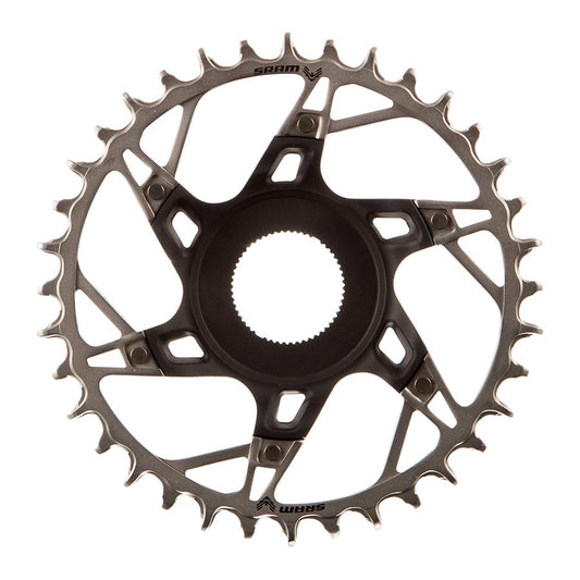 SRAM, XX Eagle T-Type DM E-MTB STEPS, Chainring, Teeth: 34, Speed: 12, BCD: Direct Mount, Aluminum/Steel, Black