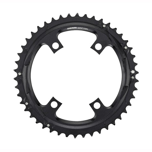 SRAM, Road 110mm Asymmetrical, Chainring, Teeth: 50, Speed: 11, BCD: 110, Bolts: 4, Outer, Aluminum, Black