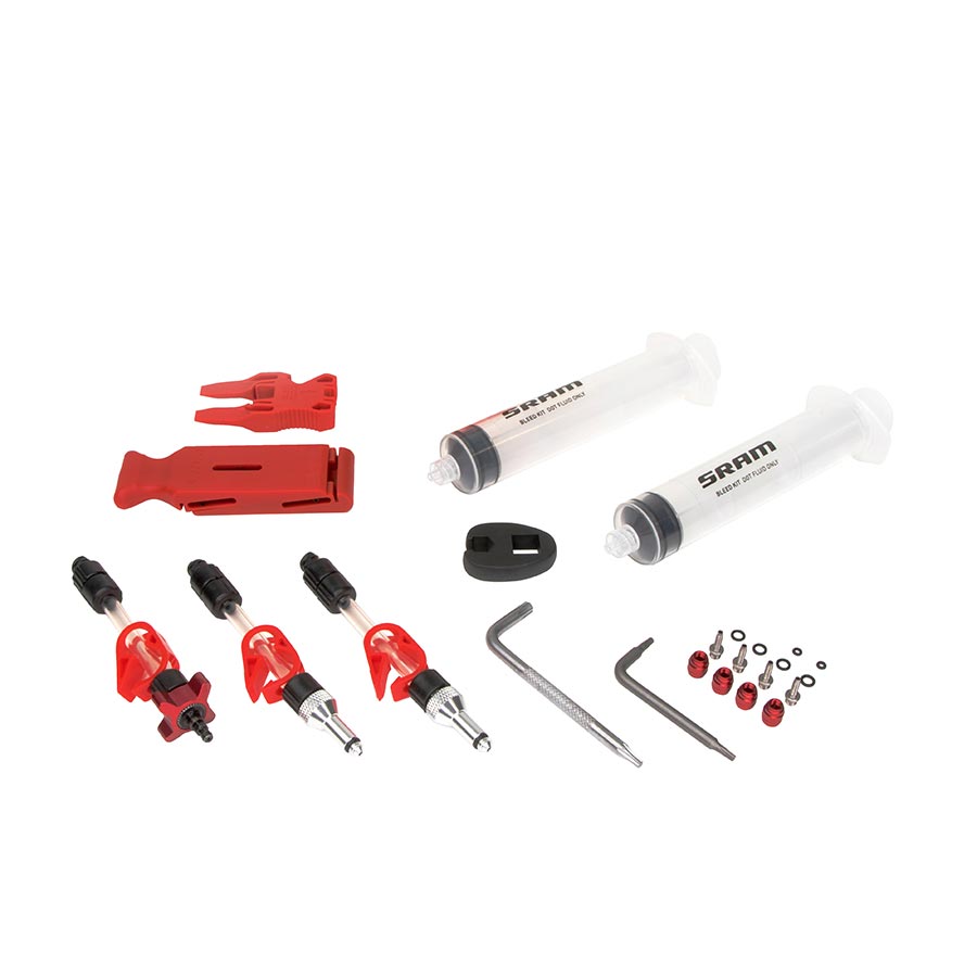 SRAM Standard DOT Bleed Kit V2 for disc brake maintenance, includes fluid and tools for effective brake bleeding.