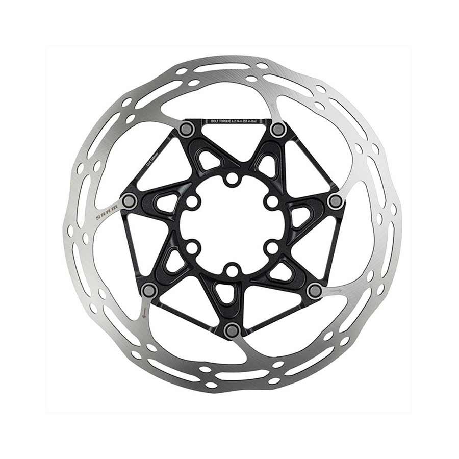 SRAM Centerline 2-piece 6-bolt steel disc rotor with matching steel bolts, 140mm size, for bike braking systems