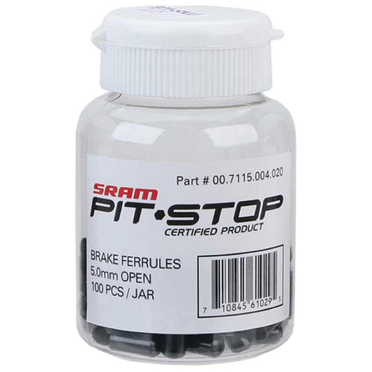 SRAM, Al Ferrule, 4mm, Black, 100pcs