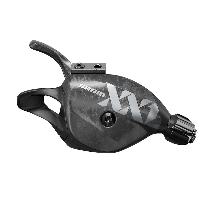 SRAM XX1 Eagle MTB trigger shifter with Matchmaker X, black, 12-speed combination for mountain bike gear shifting.