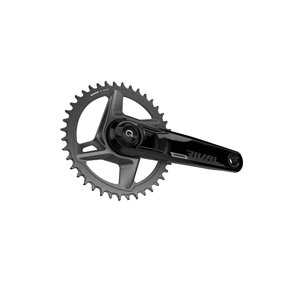 SRAM, Rival D1 Quarq Wide 1x, Power Meter Crankset, Speed: 12, Spindle: 28.99mm, 40, DUB, 160mm, Black, Road Disc