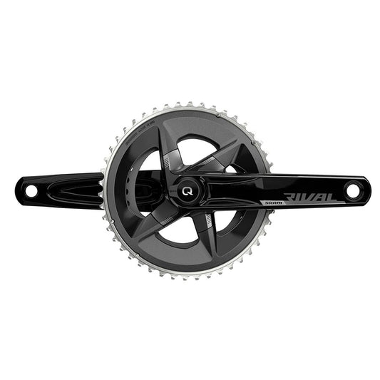 SRAM, Rival D1 Quarq 2x, Power Meter Crankset, Speed: 12, Spindle: 28.99mm, BCD: 107, 48/35, DUB, 160mm, Black, Road Disc