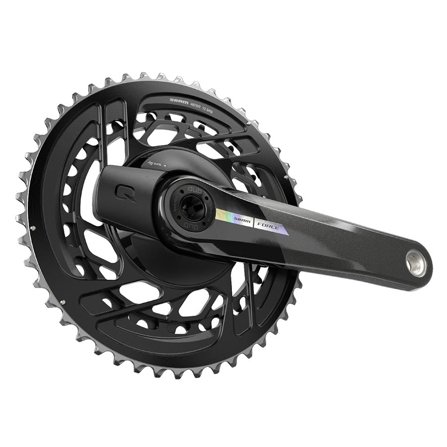 SRAM, Force D2 2x, Power Meter Crankset, Speed: 12, Spindle: 28.99mm, BCD: Direct Mount, 48/35, DUB, 165mm, Black, Road Disc