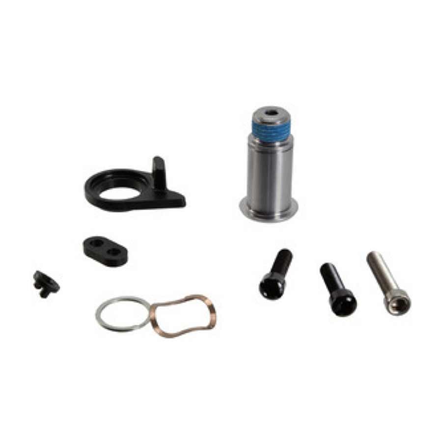SRAM XX1 Eagle and X1 B-Bolt and limit screw kit for rear derailleur adjustments, gold-colored bike derailleur parts.