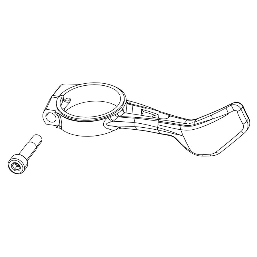 Black SRAM X01 Eagle Pull Lever for shifter parts, showing detailed close-up of the lever's textured grip and mechanism.