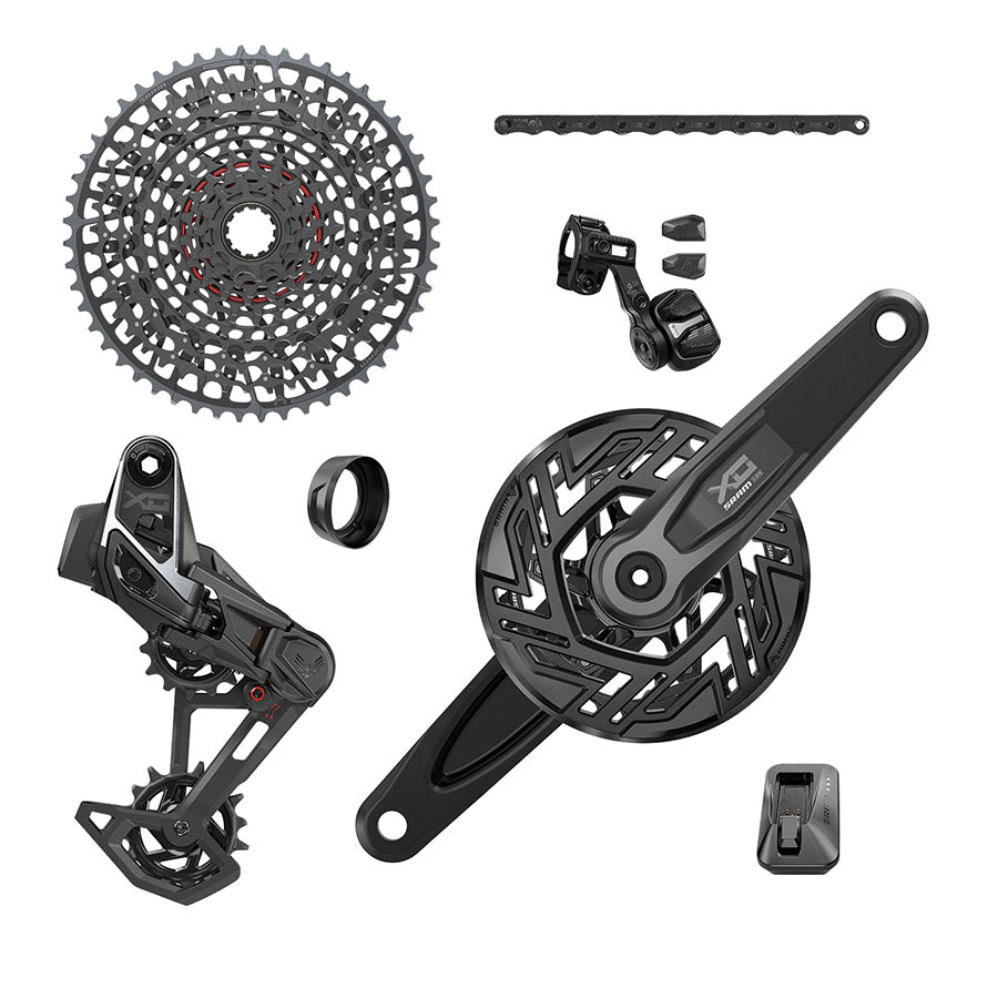 SRAM X0 T-Type Pedal Assist D2 mountain bike crankset with 160mm arms and Brose motor integration, outdoor riding gear
