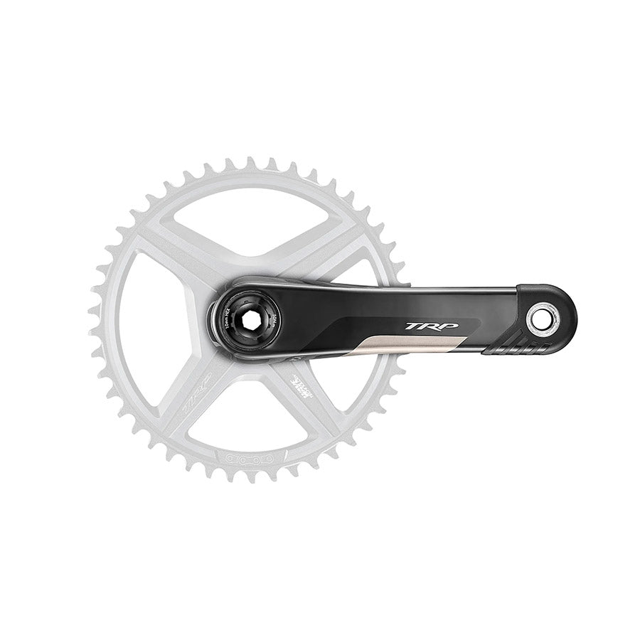 TRP VISTAR CK-G8000 road and track crankset in black, 165mm length with disc compatibility, designed for high-performance cycling.