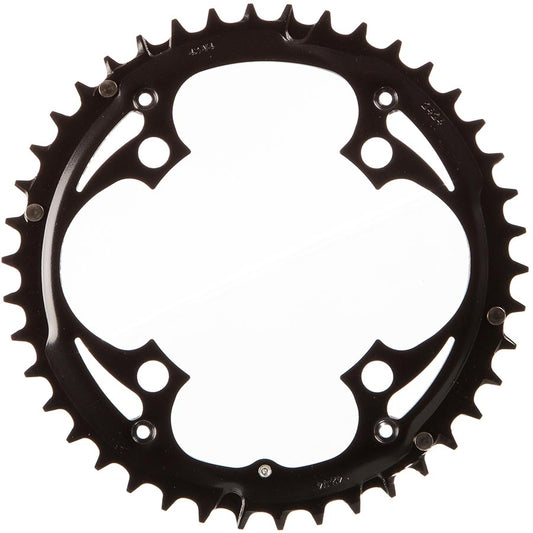 Truvativ, 42T, 9 sp, BCD 104mm, 4-Bolt, Outer Chainring, For MTB triple, Steel, Black, 11.6215.016.000