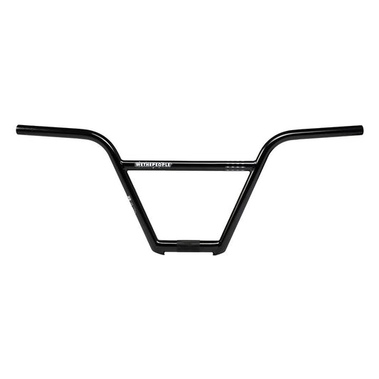 Black WeThePeople Pathfinder BMX handlebars with 29-inch rise and 22.2mm diameter, designed for BMX bikes.