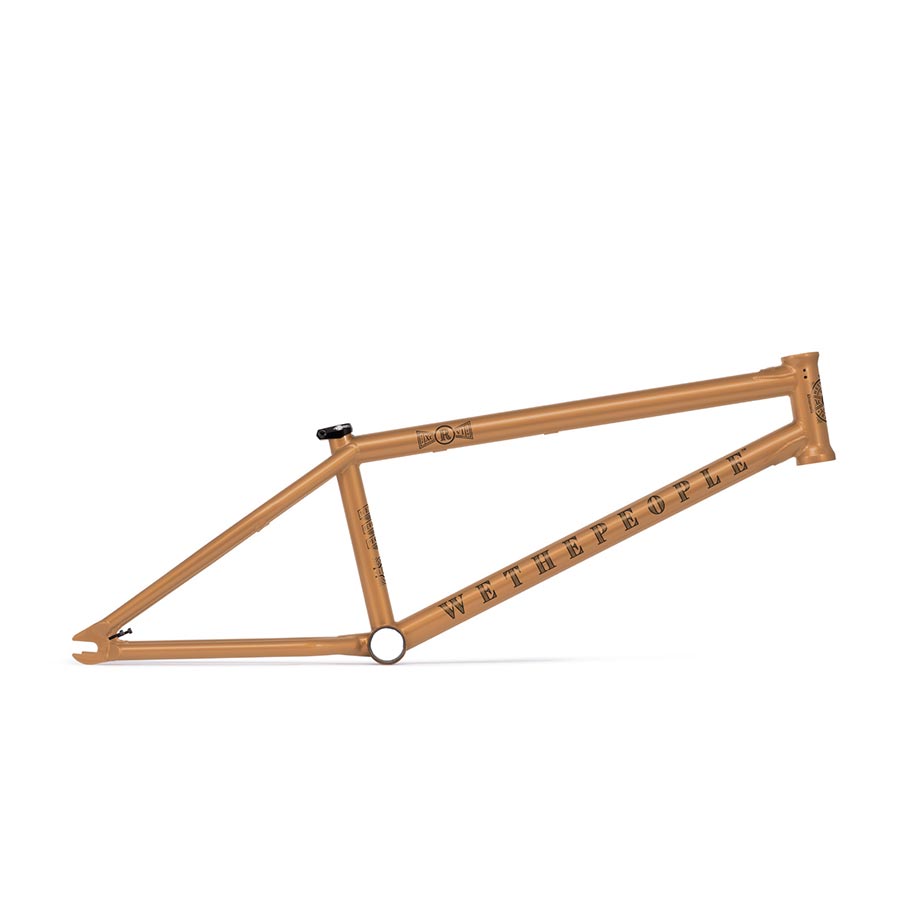 WeThePeople Revolver BMX frame in black, 20.75-inch size, showcasing the sleek steel construction and modern design.