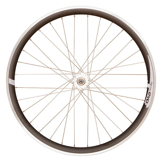 Wheel Shop, Evo Tour 19 Aero Black/ Formula TH-50, Wheel, Front, 700C / 622, Holes: 32, Bolt-on, 100mm, Rim Brake