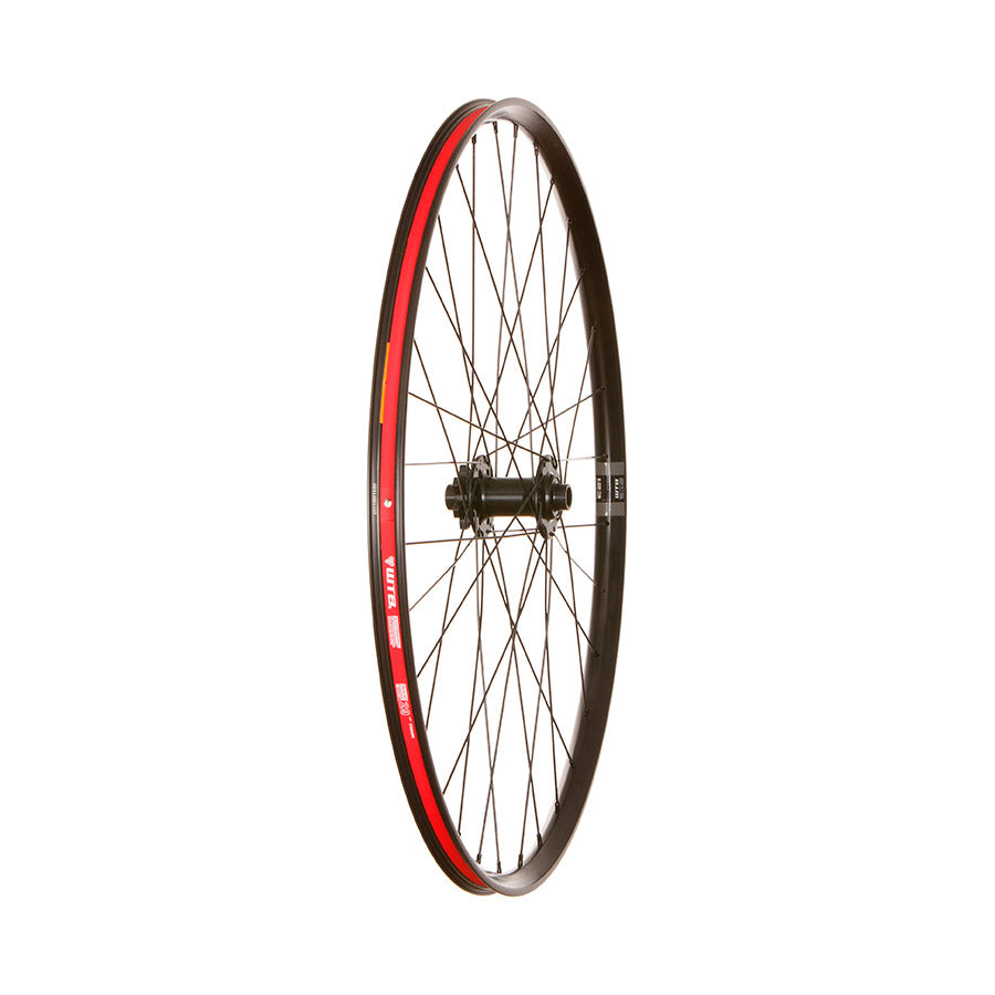 WTB STi23 TCS Formula TA wheels front view, 29-inch MTB wheel with 622mm rim, 32 spokes, 15mm thru-axle, 6-bolt disc mount