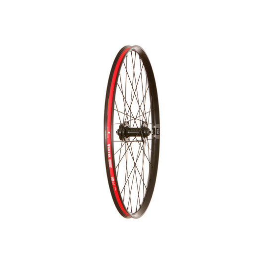 WTB STi23 TCS Formula wheels with 24-inch front wheel, 32 QR, 100mm disc mount, 6-bolt pattern, black finish for mountain bikes
