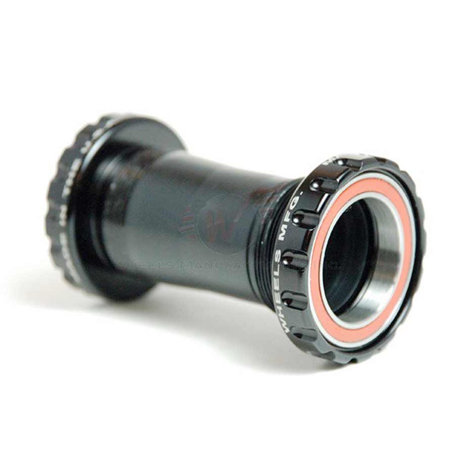 Wheels Manufacturing BB-BSA30 threaded bottom bracket cups for BSA 68-73mm shells, black finish, fits 30mm axles.