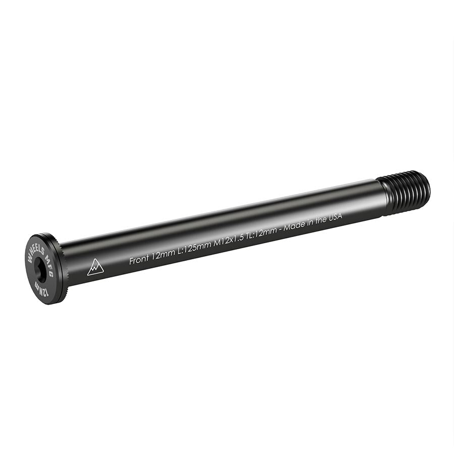Wheels Manufacturing, Front 12mm Thru Axle, Thru Axle, Front, Length: 120mm, Thread Length: 12mm, Thread Pitch: M12x1.50