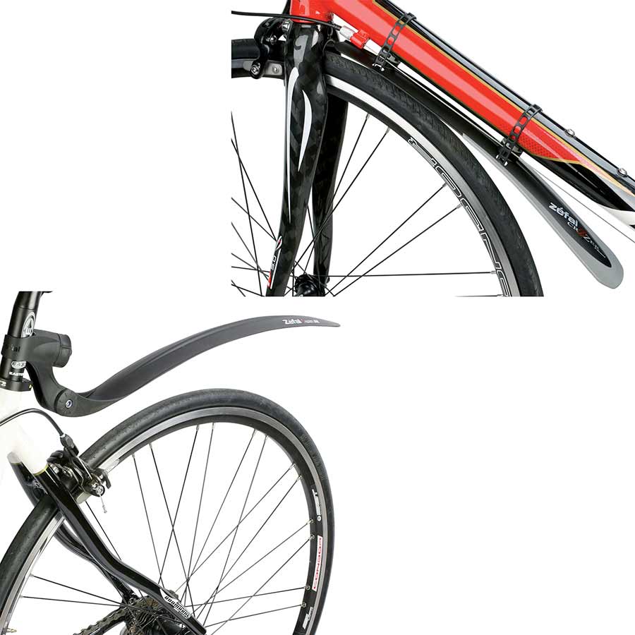 Zefal Croozer Swan road fender set with 45mm width, designed for 700 wheels, featuring durable plastic construction and quick release.