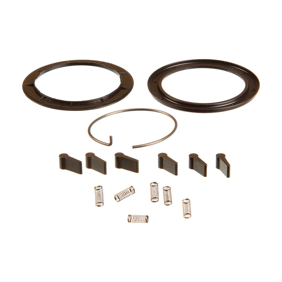 Zipp ZR1 spring and pawl set for hub and rim, bike component parts and accessories, close-up of metal spring and pawl mechanisms