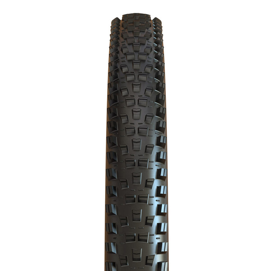 Maxxis Forekaster mountain bike tires showing rugged tread pattern for off-road trail riding.