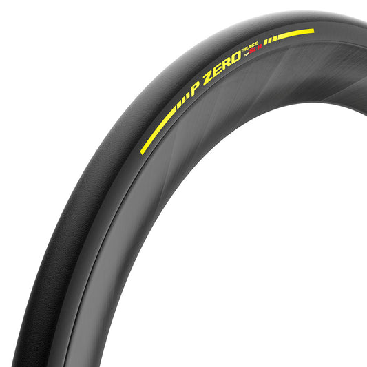 Pirelli P ZERO Race SL-R TLR road tire showing tread pattern and sidewall details for high-performance cycling.
