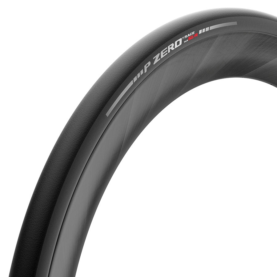 Pirelli P ZERO Race SL-R TLR road tire with sleek black rubber and tread pattern designed for high-performance cycling.