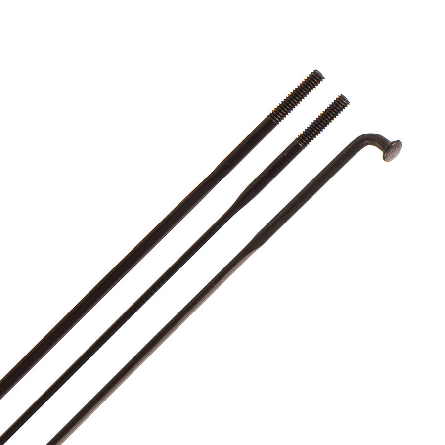 Zipp CX-Sprint Black J-Bend TCS spokes for bicycle wheels, featuring a sleek black finish and precise craftsmanship.