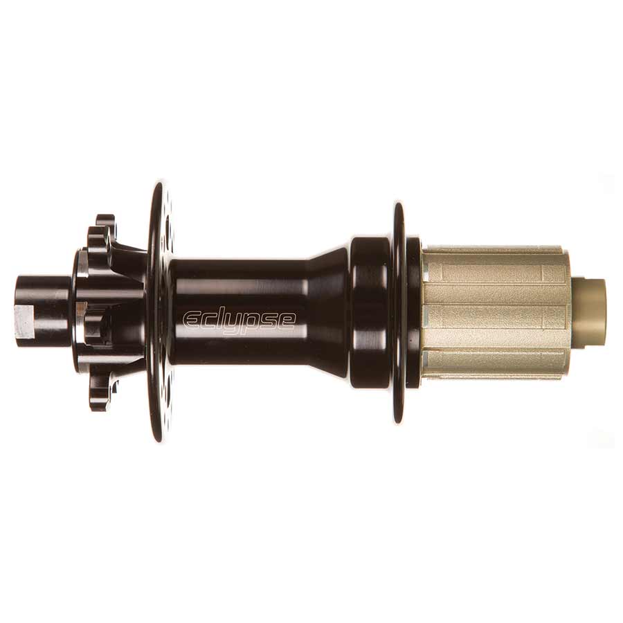 Eclypse D711/D712SB/A Boost disc hub, black metal mountain bike component with detailed design visible in the image