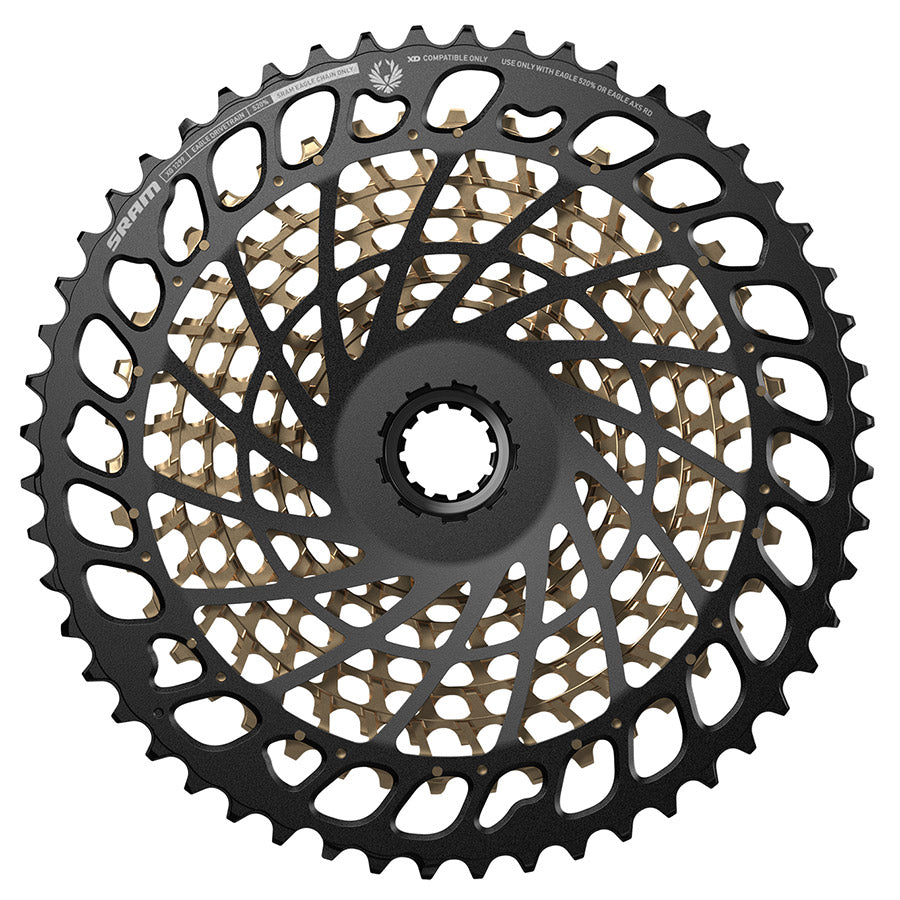SRAM XG-1299 Eagle C1 cassette with 12-speed sprockets, silver finish, shown from side view on a white background.