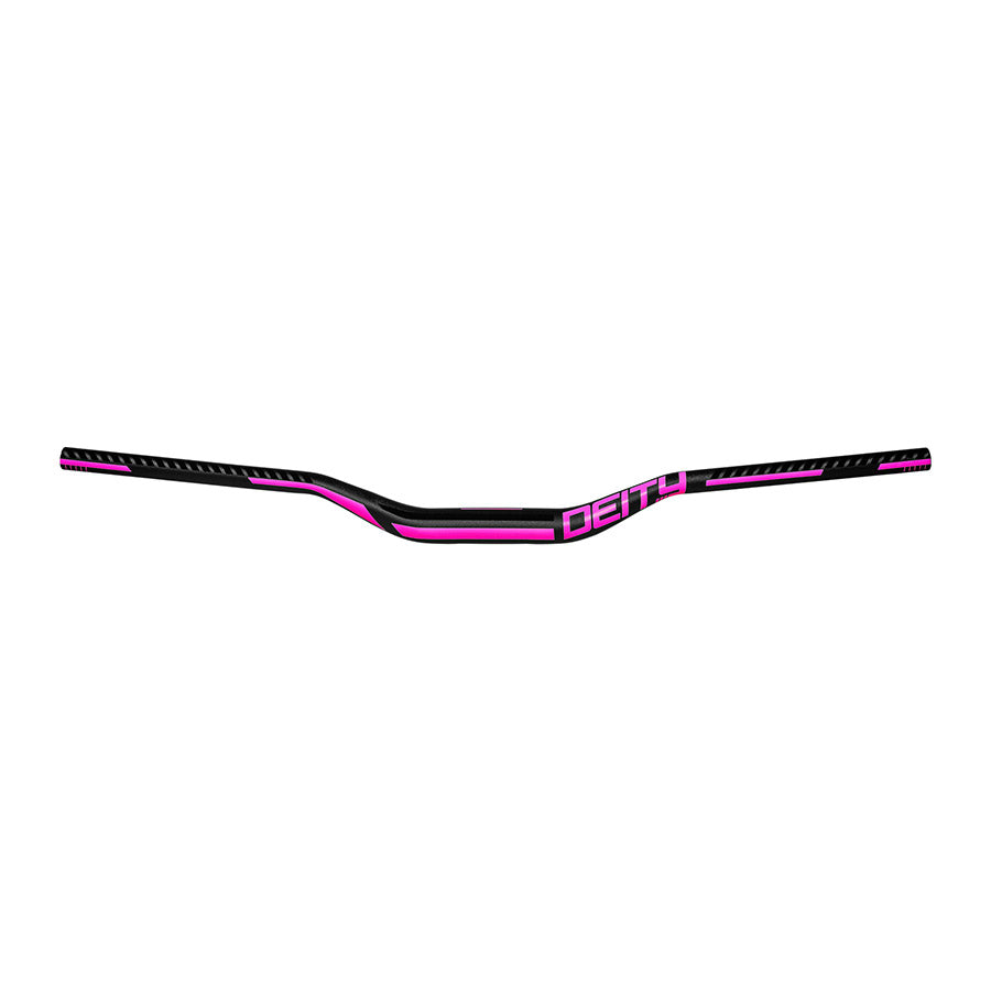 Deity Racepoint MTB handlebars with ergonomic grips and lightweight design, suitable for mountain biking.