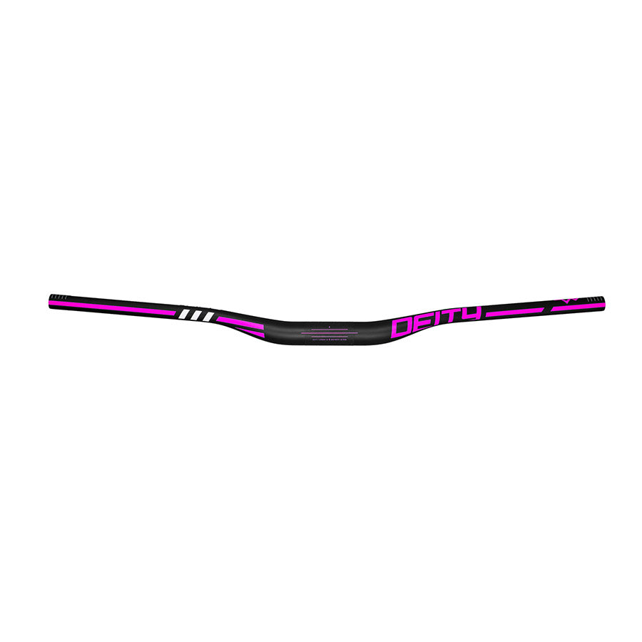 Deity Skywire MTB handlebars with black finish, lightweight aluminum construction, designed for mountain biking performance.