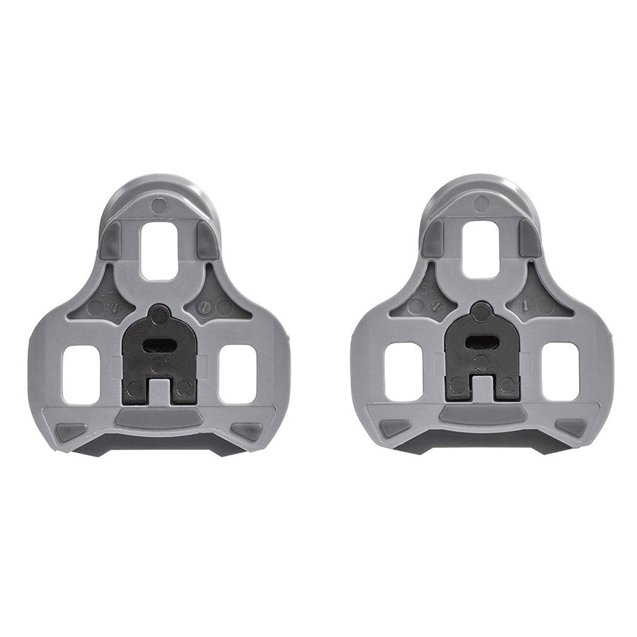 Look Keo Grip 4.5° grey cycling cleats with textured grip surface, designed for secure pedal connection and comfort.