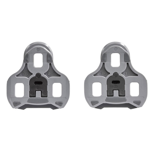 Look Keo Grip 4.5° grey cycling cleats with textured grip surface, designed for secure pedal connection and comfort.