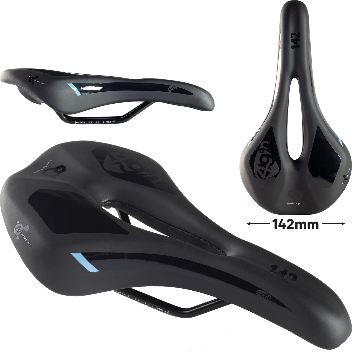 49N  FORMFIT ERGO 142 - MEMORY FOAM SADDLE - MetroCycle