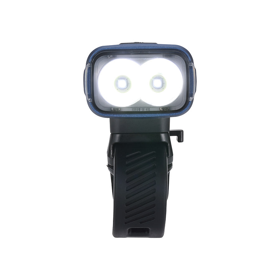 BBB Cycling BLS-262i Nanostrike 700i bike light showing front view with LED display and mounting bracket.