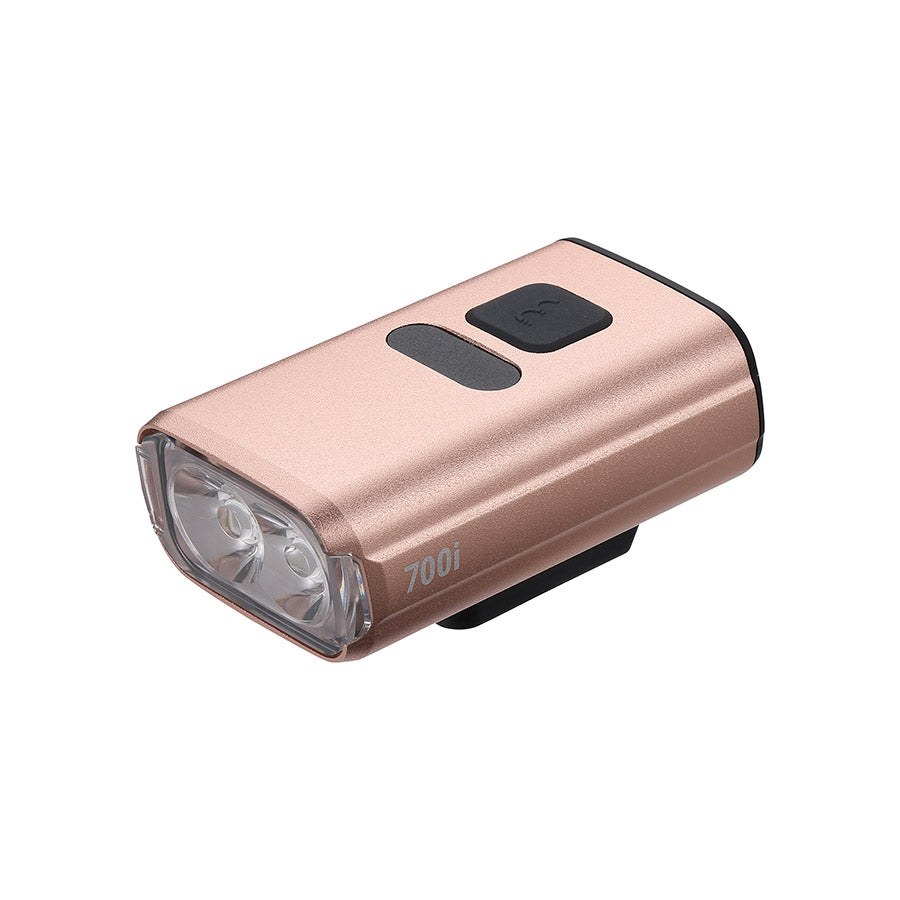 BBB Cycling BLS-262i Nanostrike 700i bike light showing front view with LED lens and mounting bracket in black and silver finish.