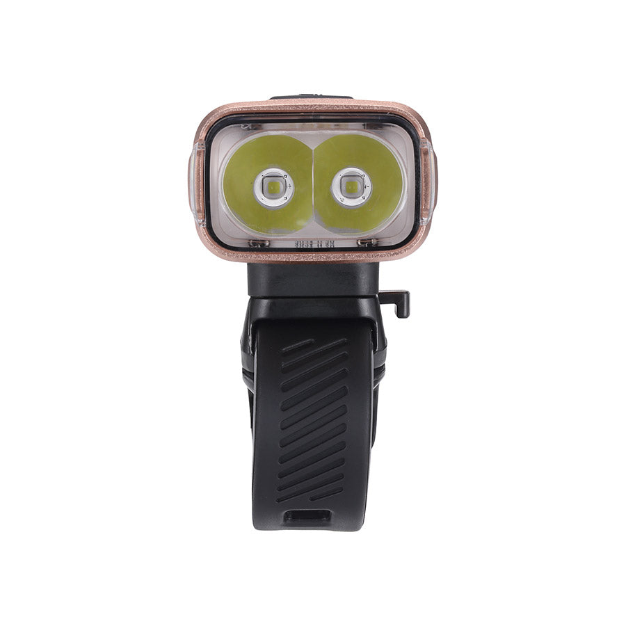 BBB Cycling BLS-262i Nanostrike 700i bike light showing front view with bright LED illumination and compact design.