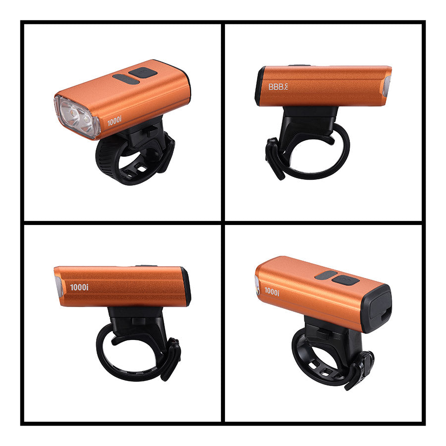 BBB Cycling BLS-263i Nanostrike 1000i bike lights mounted on a bicycle for visibility and safety during night riding.