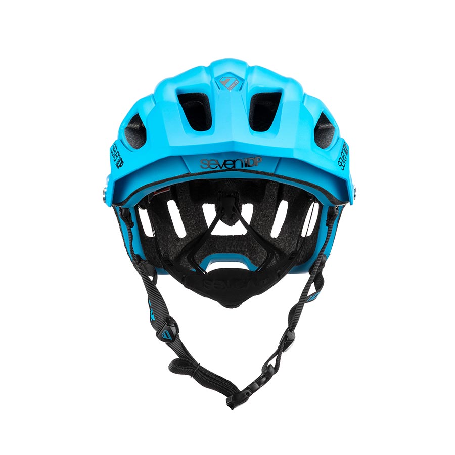7iDP M2 mountain bike helmet in matte and gloss black, size medium (56-59cm), with aerodynamic design and ventilation.