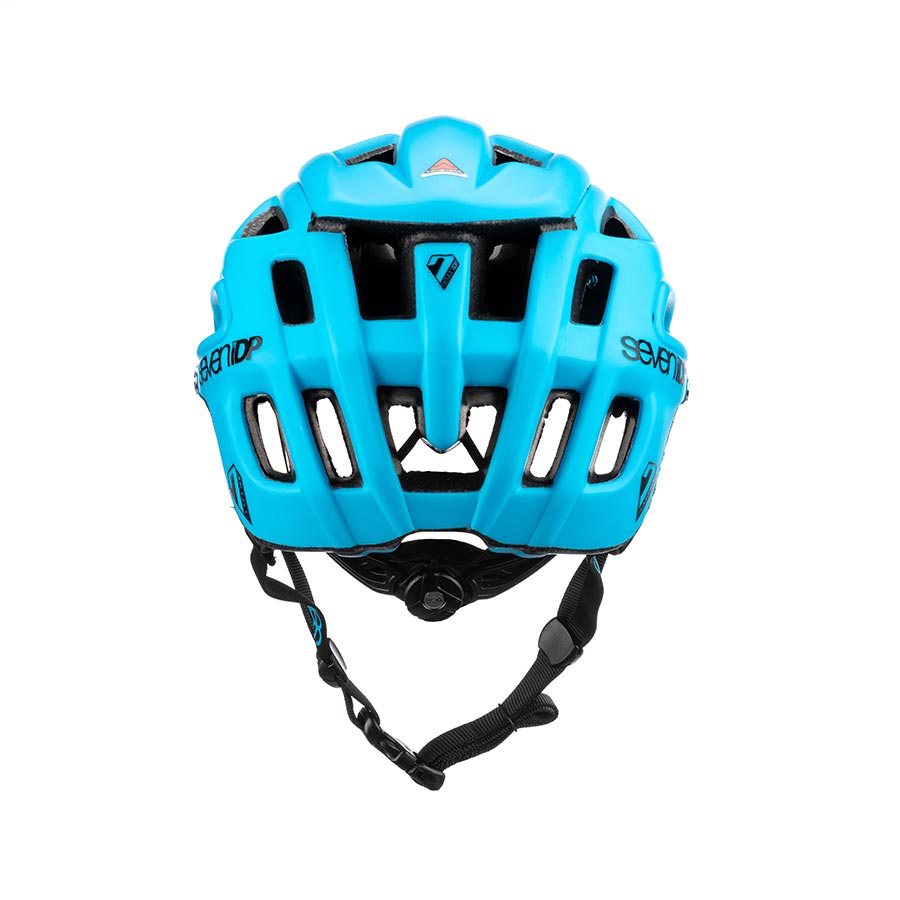 7iDP M2 mountain bike helmet in matte black and gloss black, size medium (56-59cm), with vented design and adjustable straps.