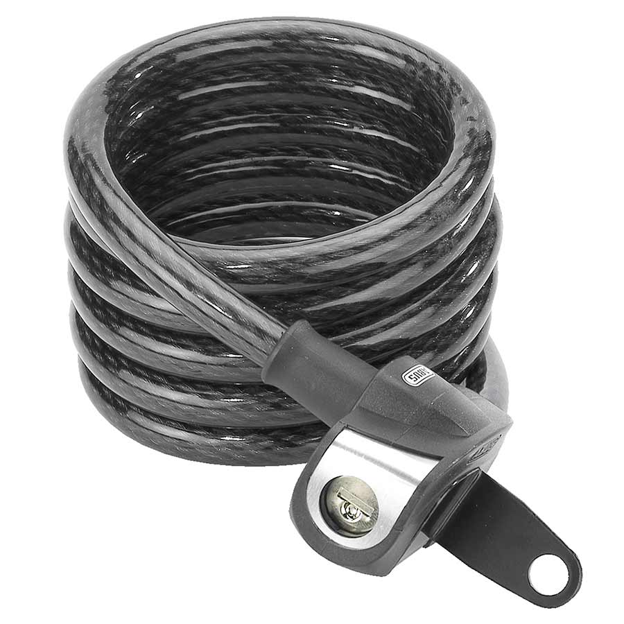 Abus Booster 670 cable lock with sturdy steel construction and key lock mechanism for bike security.
