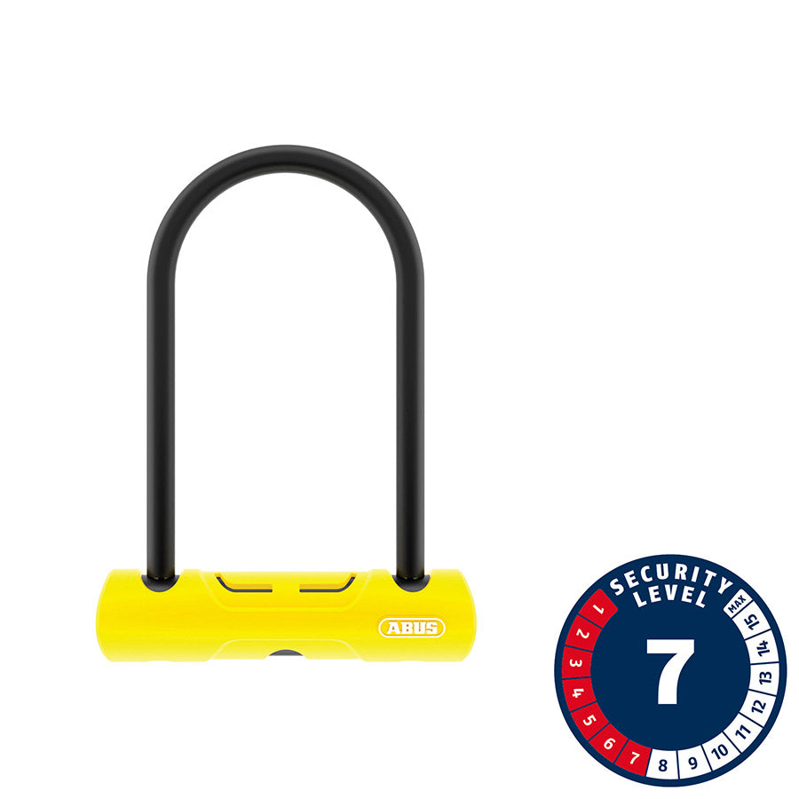 Abus, 402, U-Lock, Key, 150x160mm, 5.9''x6.3'', Thickness in mm: 10mm, Yellow, Mini