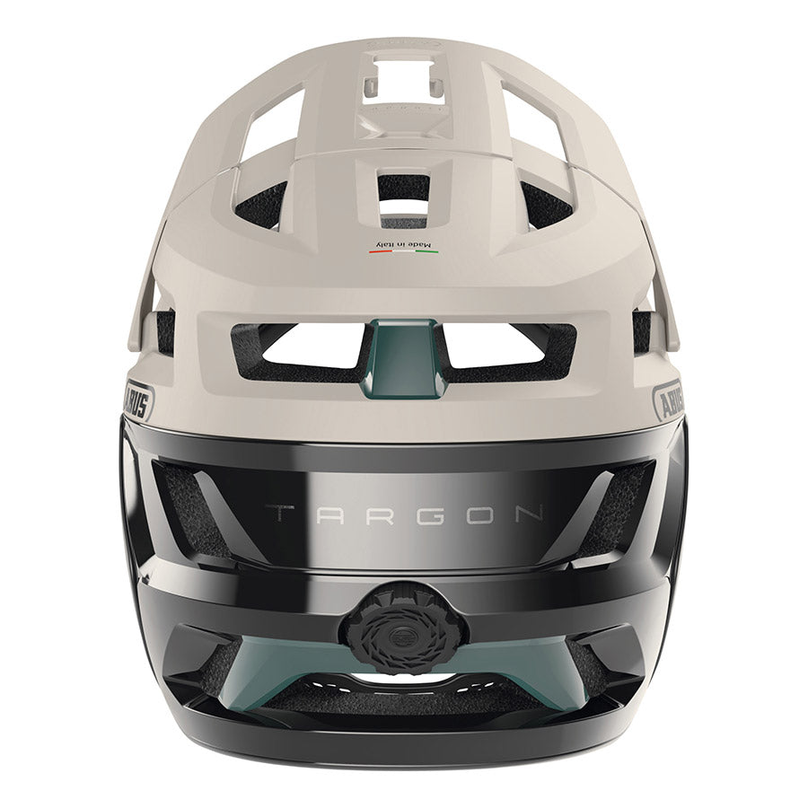 Abus Targon full face helmet with adjustable straps and ventilation, designed for optimal safety and comfort.