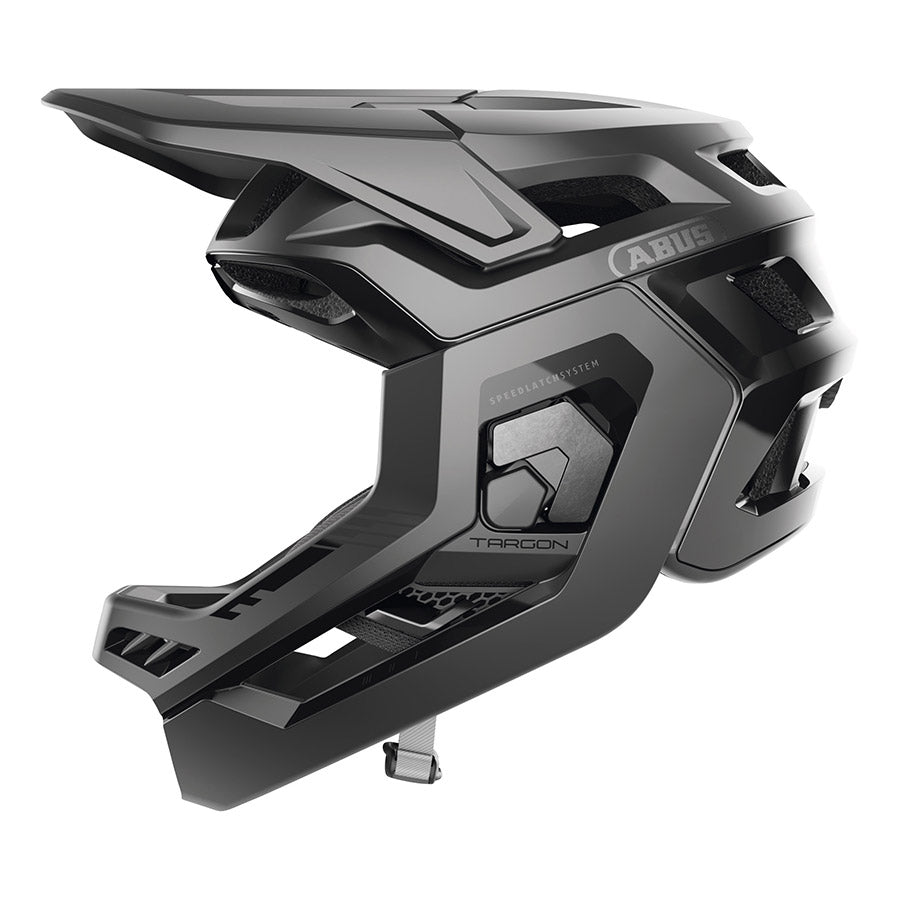 Abus Targon full face helmet with aerodynamic design and ventilation for motorcycle safety and comfort.