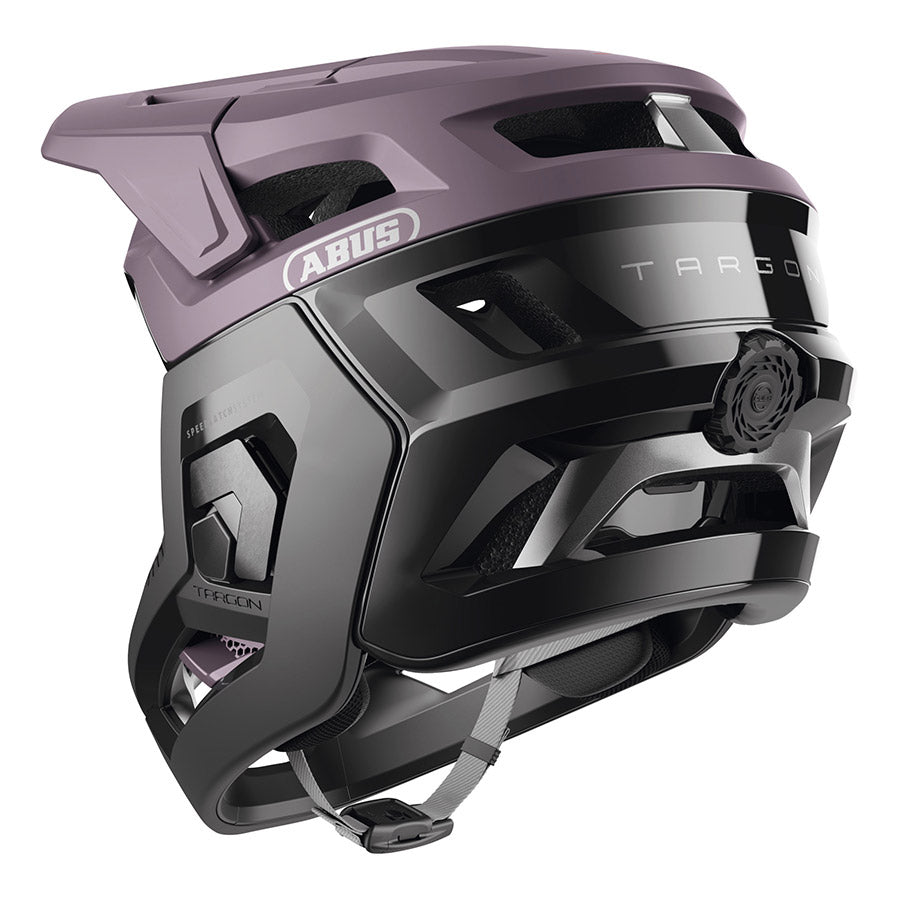 Abus Targon full face helmet with adjustable straps and ventilation for cycling safety and comfort.