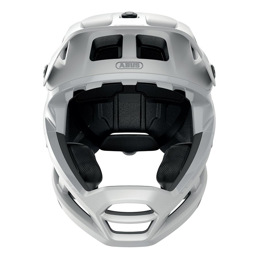 Abus AirDrop MIPS full face helmet in velvet black, LXL size, with sleek aerodynamic design and MIPS safety technology.