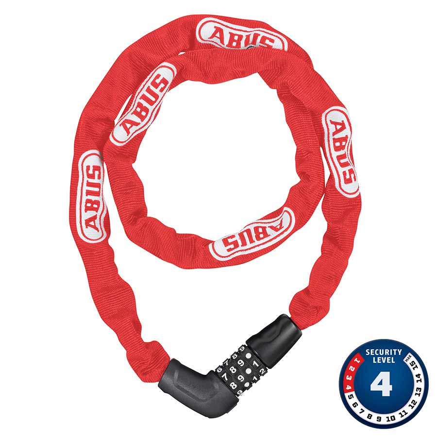 Abus Steel-O-Chain 5805C black steel chain lock, 75cm length, 5mm thick, with secure locking mechanism for bike security
