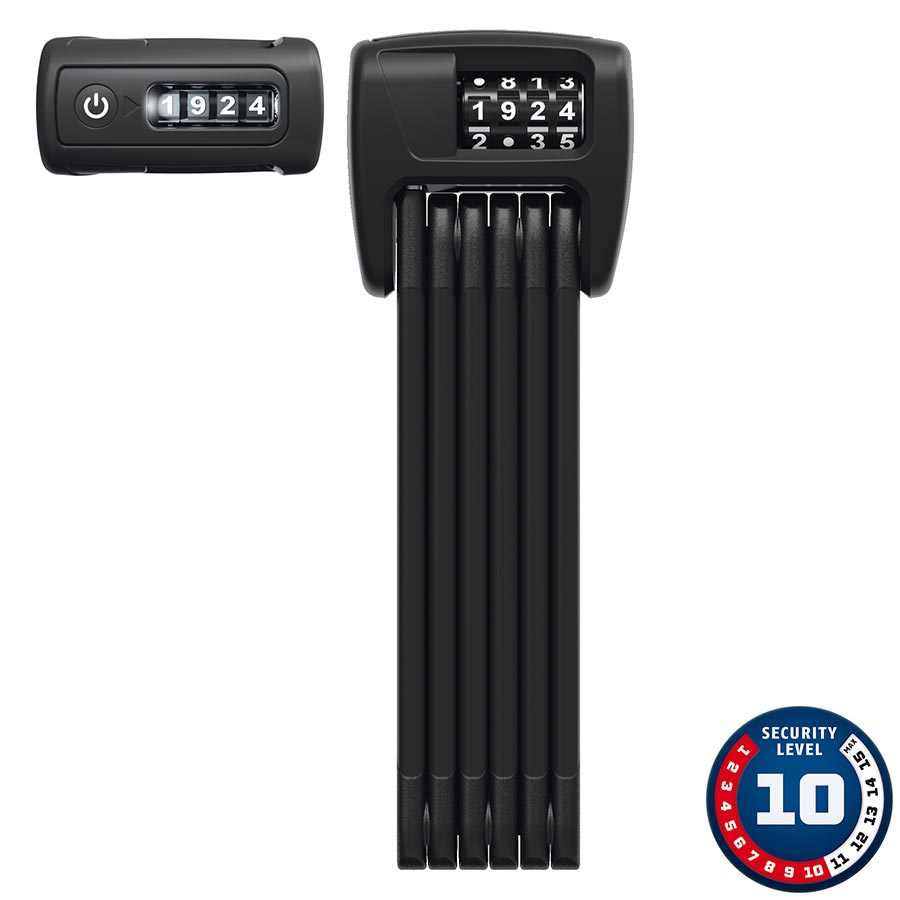 Abus, Bordo 6000C, Folding Lock, Combination, 90cm, 3', 5mm, Black