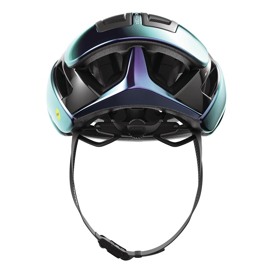 Abus GameChanger 2.0 MIPS road helmet in velvet black with size L, featuring aerodynamic design and ventilation for cyclists.