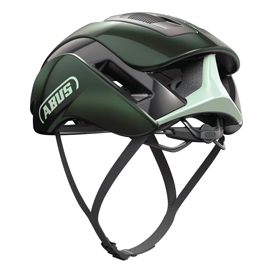 Abus GameChanger 2.0 road helmet in velvet black with size L (59-62cm), aerodynamic design for cycling safety and performance.